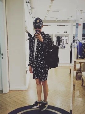 「JOYRICH（ジョイリッチ）のアイテム（シャツ/ブラウス、ブラック系）」を使った、Tselovefashionさん（メンズ・178cm）の夏コーディネート