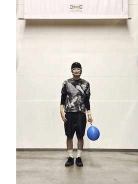 「Y's（ワイズ）のアイテム（アクセサリー）」を使った、atuoさん（メンズ・175cm）の秋コーディネート