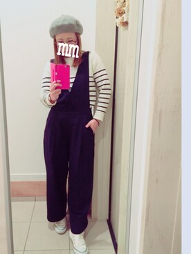 「OLIVE des OLIVE（オリーブデオリーブ）のアイテム（サロペット/オーバーオール）」を使った、 mmさん（レディース・150cm）の冬コーディネート