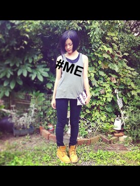 「アイテム（クラッチバッグ）」を使った、moco☺︎さん（レディース・157cm・10代）の夏コーディネート