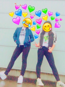 「GU（ジーユー）のアイテム（その他パンツ、ブラック系）」を使った、Hinataさん（レディース・160cm）の秋コーディネート