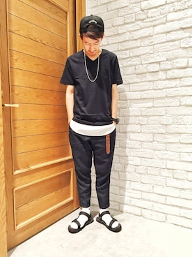 「RAGEBLUE（レイジブルー）のアイテム（キャップ）」を使った、だっちょさん（メンズ・175cm）の夏コーディネート