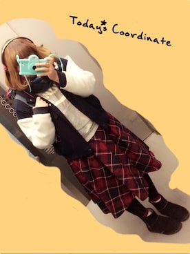 「jouetie（ジュエティ）のアイテム（スタジャン）」を使った、みおさん（レディース・155cm）の冬コーディネート