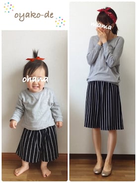 「A part by（アパートバイ）のアイテム」を使った、✻ohana✻さん（キッズ・70cm）の春コーディネート