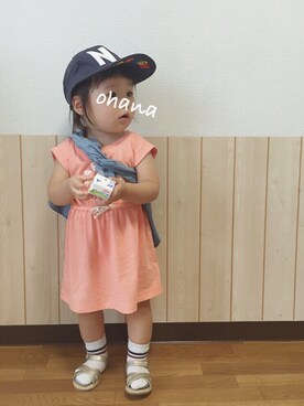 「ドラフトGAP」｜「アイテム（キャップ）」を使った、✻ohana✻さん（キッズ・80cm）の夏コーディネート