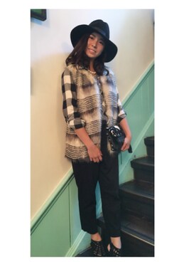 「stradivarius（ストラディバリウス）のアイテム（その他アウター）」を使った、ERIKA YAMAMOTOさん（レディース・157cm）の秋コーディネート