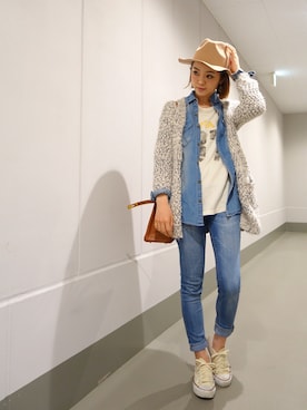 「FROMFIRST musee（フロムファーストミュゼ）のアイテム（その他アウター）」を使った、春名亜美さん（レディース・159cm）の冬コーディネート