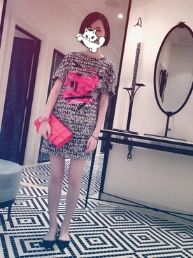 「アイテム（アナログ腕時計、ピンク系）」を使った、𓇬ℍ𝕒𝕟𝕒𓇬さん（レディース・169cm）の冬コーディネート