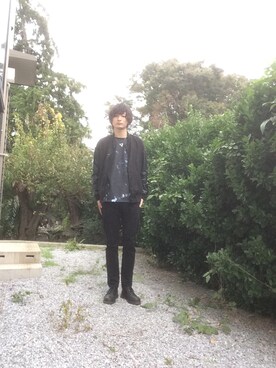 「モードストリート」｜「アイテム（スタジャン）」を使った、katokenさん（メンズ・180cm）の秋コーディネート