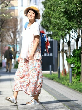 「チチカカ（チチカカ）のアイテム（その他パンツ）」を使った、ZAKIさん（レディース・156cm）の春コーディネート