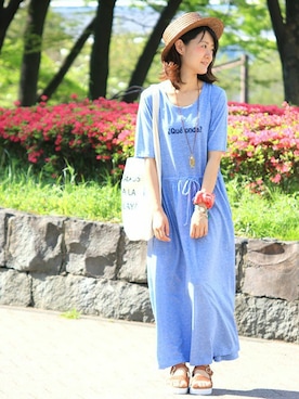 「チチカカ（チチカカ）のアイテム」を使った、ZAKIさん（レディース・156cm）の春コーディネート