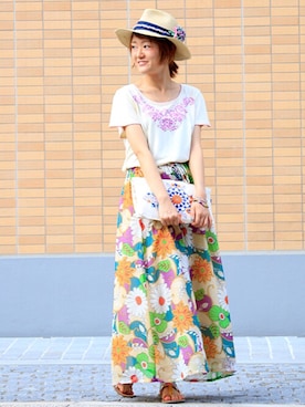 「チチカカ（チチカカ）のアイテム」を使った、ZAKIさん（レディース・156cm）の夏コーディネート