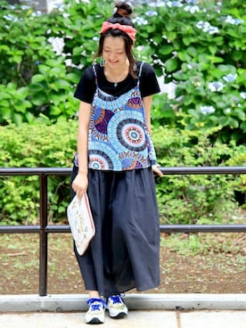 「チチカカ」｜「アイテム（その他トップス）」を使った、ZAKIさん（レディース・156cm）の夏コーディネート