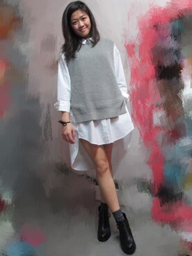 「PULL&BEAR（プルアンドベア）のアイテム（パンプス）」を使った、SamicYanさん（レディース・160cm）の春コーディネート