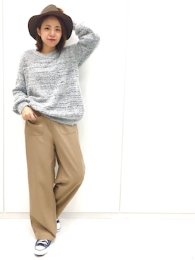 「gray」｜seekaさん（レディース・157cm）の冬コーディネート