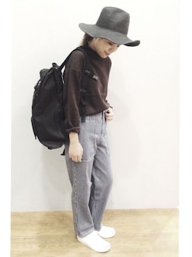 「SUPERTHANKS（スーパーサンクス）のアイテム」を使った、seekaさん（レディース・157cm）の夏コーディネート