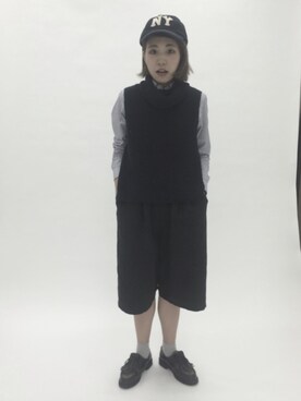 「SEVENDAYS=SUNDAY（セブンデイズサンデイ）のアイテム（ベスト）」を使った、seekaさん（レディース・157cm）の秋コーディネート