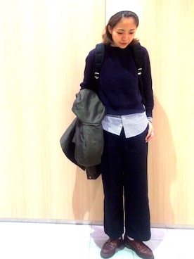 「Steven Alan（スティーブンアラン）のアイテム（帽子）」を使った、seekaさん（レディース・157cm）の冬コーディネート