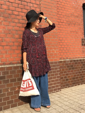 「Steven Alan（スティーブンアラン）のアイテム（帽子）」を使った、seekaさん（レディース・157cm）の春コーディネート