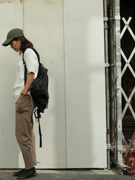 「SEVENDAYS=SUNDAY（セブンデイズサンデイ）のアイテム（帽子）」を使った、seekaさん（レディース・157cm）の夏コーディネート