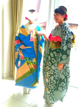 「絞り染め」｜seekaさん（レディース・154cm）の夏コーディネート