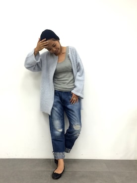 「Steven Alan（スティーブンアラン）のアイテム（帽子）」を使った、seekaさん（レディース・154cm）の秋コーディネート