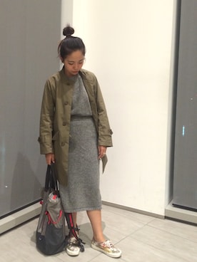 「Needles（ニードルス）のアイテム（ジャケット/アウター）」を使った、seekaさん（レディース・154cm）の秋コーディネート