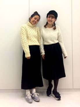 「SEVENDAYS=SUNDAY（セブンデイズサンデイ）のアイテム（スカート）」を使った、seekaさん（レディース・154cm）の冬コーディネート