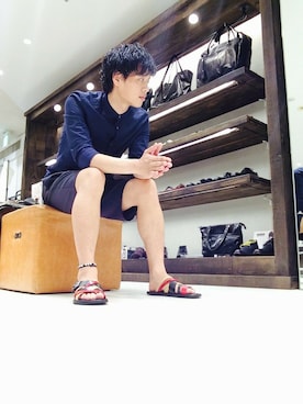 「ドレスシャツ」｜ＫＯＪＩＭＡＴＥＰＰＥＩさん（メンズ・175cm）の春コーディネート