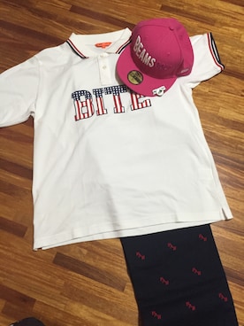 「BEAMS GOLF（ビームスゴルフ）の○BEAMS GOLF ORANGE LABEL / BITEプリントポロシャツ（ポロシャツ、ホワイト系）」を使った、coffeemilk.gucciさん（メンズ・171cm）の秋コーディネート