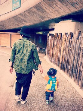 「N.HOOLYWOOD（N.ハリウッド）のアイテム（シャツ/ブラウス、グリーン系）」を使った、coffeemilk.gucciさん（メンズ・171cm）の秋コーディネート