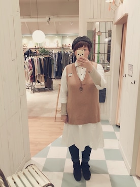 「セポ」｜「アイテム（シャツワンピース）」を使った、takkaさん（レディース・166cm）の秋コーディネート