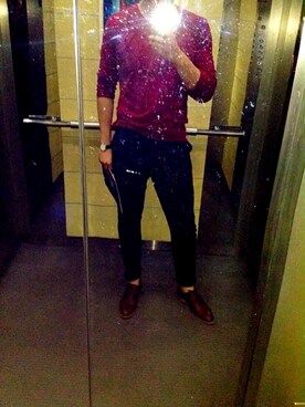 「H&M（エイチ・アンド・エム）のアイテム（Tシャツ/カットソー、その他）」を使った、孙振さん（メンズ・181cm）の春コーディネート