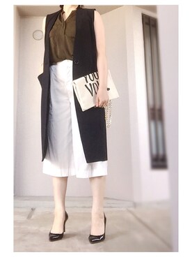 ベストを使った ワーキングマザー の人気ファッションコーディネート Wear