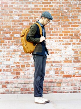 「KANGOL（カンゴール）のアイテム（バッグ）」を使った、KANGOLKOREAさん（メンズ・173cm）の夏コーディネート
