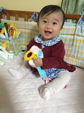 「TOCCA BEAUTY（トッカビューティー）のアイテム」を使った、🚙むっちゃん兄妹🚓さん（キッズ・90cm）の秋コーディネート