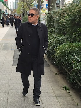 「JIMMY CHOO（ジミーチュウ）のアイテム（その他シューズ）」を使った、近藤　昌さん（メンズ・172cm）の冬コーディネート