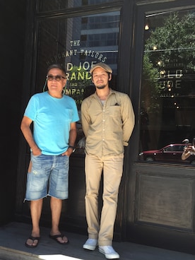 「OLD JOE & CO.（オールドジョーアンドコー）のアイテム（シャツ/ブラウス）」を使った、近藤　昌さん（メンズ・172cm）の夏コーディネート