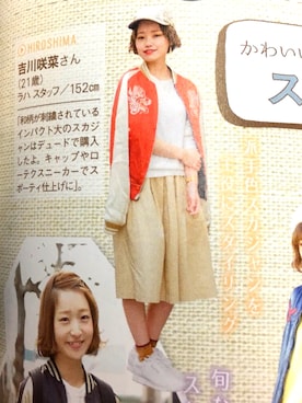 「Dude（デュード）のアイテム」を使った、サ ッ キ ー ナ。さん（レディース・152cm）の冬コーディネート