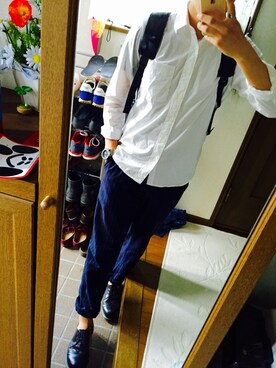 「Dr. Martens（ドクターマーチン）のDr.Martens (ドクターマーチン)/1461 3EYE GIBSON SHOES（その他シューズ）」を使った、Keitaさん（メンズ・172cm）の春コーディネート