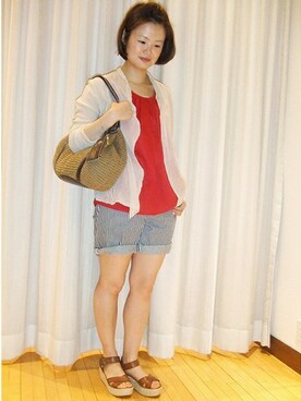 齋麻さん（レディース・157cm）の夏コーディネート