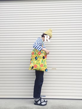 「maillot（マイヨ）のアイテム（ニットキャップ/ビーニー）」を使った、ricaさん（レディース・159cm）の夏コーディネート