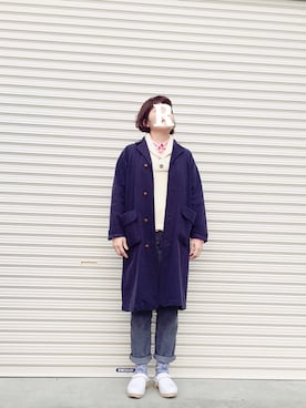 「prit（プリット）のアイテム（ジャケット/アウター）」を使った、ricaさん（レディース・159cm）の冬コーディネート