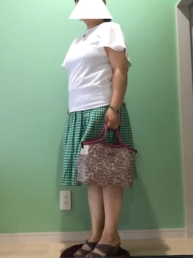 「ぽっちゃり、夏」｜「アイテム（腕時計）」を使った、はななさん（レディース・150cm）の夏コーディネート