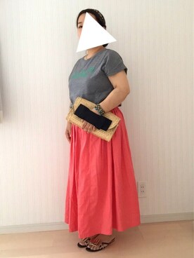 「NU（NANO universe）（ヌー）のアイテム」を使った、はななさん（レディース・150cm）の夏コーディネート