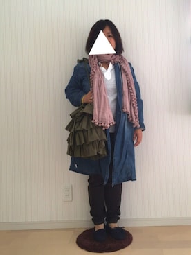 「Jocomomola（ホコモモラ）のアイテム（トップス）」を使った、はななさん（レディース・150cm）の秋コーディネート