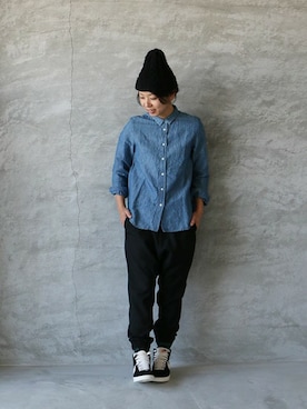 「インディゴデニム」｜ambience-asumiさん（レディース・159cm）の冬コーディネート