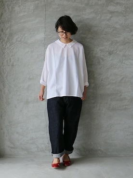 「赤い靴」｜ambience-asumiさん（レディース・159cm）の春コーディネート