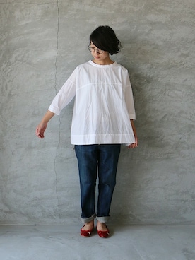 「赤い靴」｜ambience-asumiさん（レディース・159cm）の春コーディネート