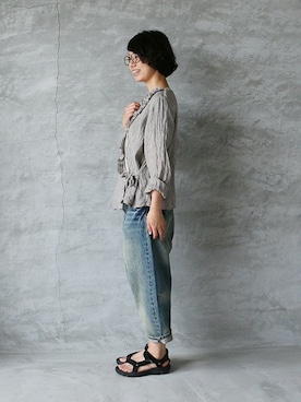 「インディゴデニム」｜ambience-asumiさん（レディース・159cm）の春コーディネート